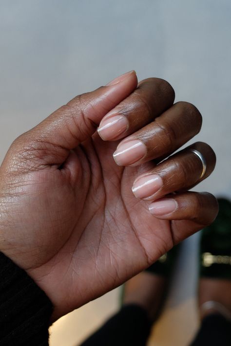 Clean Nails Brown Skin, Manicures For Natural Nails, Simple Clean Manicure, Natural Nails Manicure Short, Pretty Plain Nails, Bare Hands Manicure, Natural Manicure No Polish, Regular Polish Nails Manicures, Plain Manicure Natural Nails