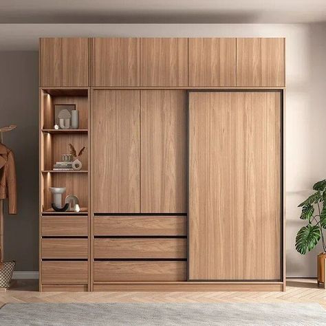 Wooden Wardrobe Design Bedroom, Cama Closet, Wardrobe Hanger, Wooden Cupboard Design, Wooden Wardrobe Design, Bedroom Built In Wardrobe, Wardrobe Organizer, Sliding Door Wardrobe, Wooden Cupboard