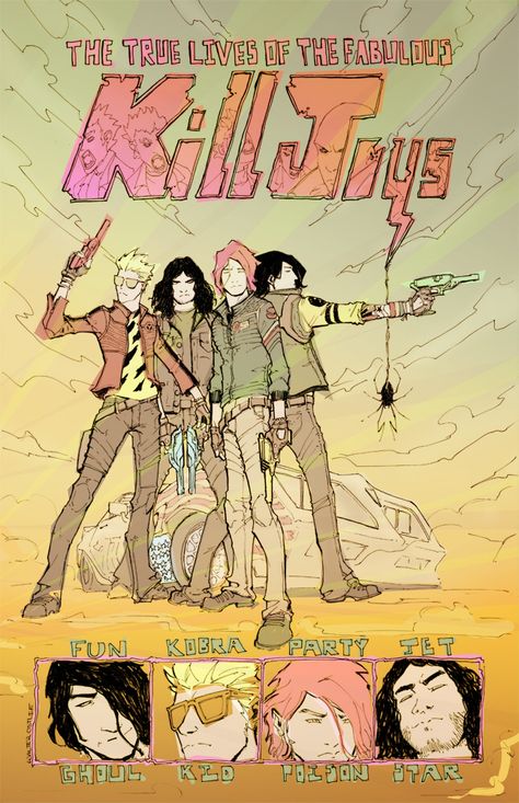 Mcr Danger Days Danger Days The True Lives Of The Fabulous Killjoys, Kill Joys Mcr, True Lives Of The Fabulous Killjoys, The True Lives Of The Fabulous Killjoys, Danger Days Comic, Killjoys Fanart, Party Poison Fanart, Danger Days Fanart, My Chemical Romance Fanart