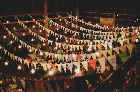 Wedding Bunting Ideas, Reception Ceiling, Barn Parties, Barn Dance, Wedding Bunting, Camp Wedding, Fabric Bunting, Salou, Etsy Wedding