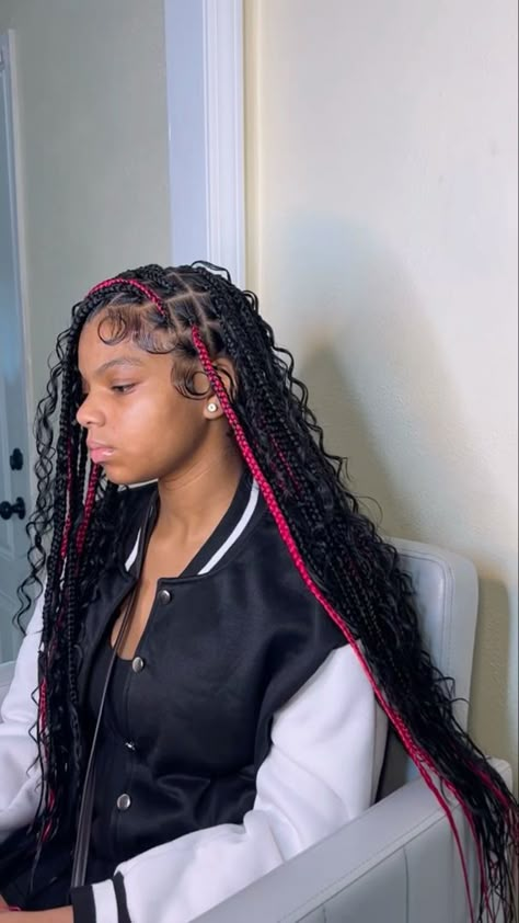 This hair style is protective in summer and like i said any season Hair Fishtail Braid, Popular Braided Hairstyles, Latest Hairstyles For Ladies, Braids Hairstyles For Black Women, Braided Hairstyles Box Braids, Black Kids Braids Hairstyles, Hairstyles Box Braids, Hairstyles For Ladies, Short Box Braids Hairstyles