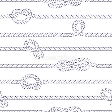 Rope Tattoo, Marine Rope, Tie Dye Crafts, Writing Tattoos, Rope Knots, White Rope, Print Illustration, Vintage Nautical, Tattoo Stencils