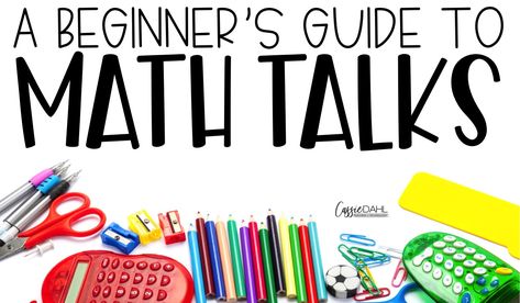 Do you use math talks in your elementary classroom? Math talks are a great way to engage students in authentic conversations about math concepts. If you want Math Best Practices, Substitute Teacher Resources, How To Do Math, Math Talks, Mental Math Strategies, Fifth Grade Teacher, Math Tools, Math Talk, Daily Math