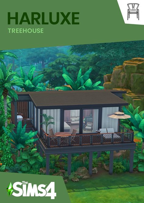 Sims 4 Cc Furniture Decor, Sims 4 Cc Furniture Bedroom, Treehouse House, Sims Memes, Sims 4 House, Jungle House, Sims 4 House Plans, Jungle Adventure, Sims 4 Cc Furniture