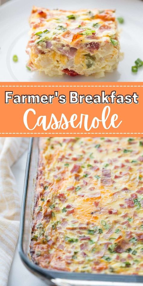 Farmer Casserole Recipe, Farmer Breakfast Casserole, Fireman’s Overnight Breakfast Casserole, Farmers Casserole Recipe, Pioneer Woman Breakfast Casserole, Farmers Breakfast Casserole, Breakfast Cornbread, Farmers Breakfast, Cornbread Breakfast