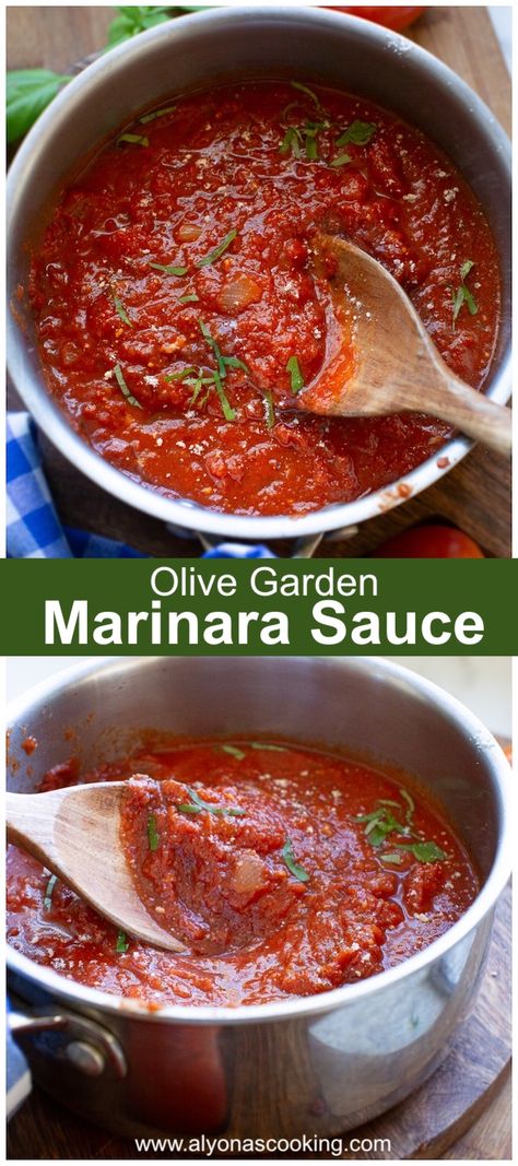 homemade marinara sauce like the Olive Garden marinara Marinara Sauce From Tomato Sauce, Marinara From Canned Tomatoes, Olive Garden Red Sauce Recipe, Copycat Olive Garden Marinara Sauce, Marinara Sauce With Canned Tomatoes, Marinara Sauce Homemade Fresh Tomatoes Slow Cooker, Water Bath Marinara Sauce, Marinara Sauce Canned Tomatoes, Homemade Marinara Sauce With Fresh Tomatoes Roasted