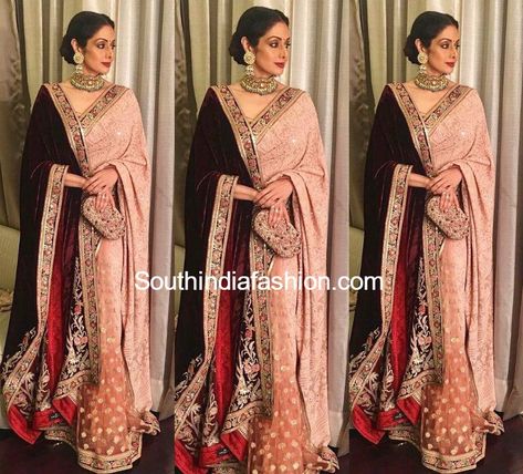 Sridevi Kapoor in Sabyasachi saree Sabyasachi Sarees, Winter Wedding Outfits, Kebaya Brokat, Indian Fashion Trends, Fancy Sarees Party Wear, Fashion Things, Indian Saree Blouses Designs, Saree Designs Party Wear, Indian Bridal Dress