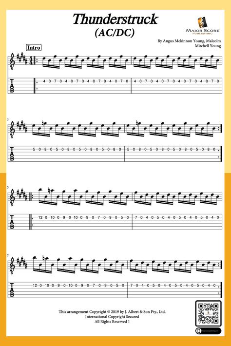 10 epic pages of high quality Guitar Tabs including the solo! Download your copy today and take your playing to the next level! Guitar Tabs Songs Taylor Swift, How To Read Guitar Tabs For Beginners, Tab Sheet Music Guitar, Beginner Guitar Tabs Songs, Music Tabs Guitar, Ykwim Guitar Tab, Thunderstruck Guitar Tab, Hayloft Guitar Tab, Come As You Are Guitar Tab