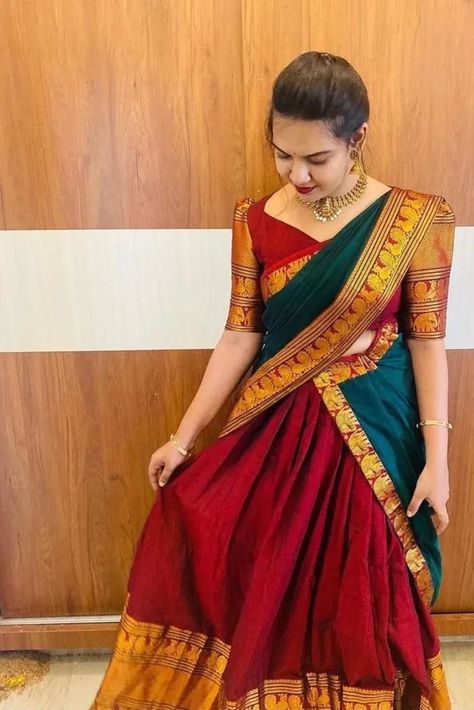 half saree,half saree designs,pattu half saree designs,langa voni,langa voni designs,half sarees,pattu half sarees,half saree for girls,pattu half saree design,designer half sarees,half saree function,pattu half saree,latest half saree designs 2021,pattu langa voni,half saree design,latest half saree designs,pattu langa voni design,latest half saree designs 2020,latest pattu half saree designs,half saree blouse designs,kanchi pattu half sarees Green Pattu Blouse Designs For Saree, Blue Half Saree Designs, Langa Voni Designs Half Saree, Paavadai Satai Women, Blouse Back Neck Designs For Half Saree, Simple Langa Voni Half Saree, Langa Voni Blouse Designs Latest, Half Saree Neck Designs, Half Sarees Latest Designs For Wedding