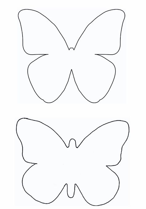 Blank Butterfly Templates, Butterfly Tamplet, Paper Buterfluffy, Room Decor Template, Butterflies Template, Butterfly Room Decor, Paper Folding Techniques, Maluchy Montessori, Butterfly Cutout