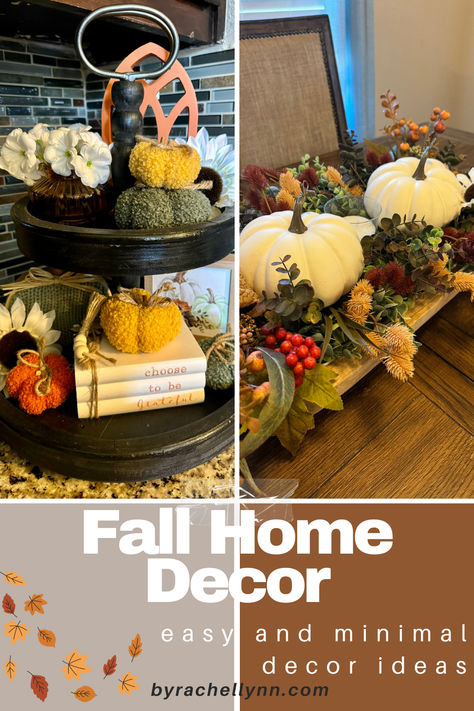 Bring the warmth and essence of fall into your home today, with these simple & minimal fall decorating ideas. Tour my home for fall 2024. Tiered tray. DIY fall centerpiece. Fall decorations. Fall Home Decor. Autumn Home Decor. Cozy fall aesthetic. Fall Centerpieces Diy, Cozy Fall Home, Cozy Fall Aesthetic, Fall Home Decor Ideas, Fall Decorating Ideas, Tiered Tray Diy, Tray Diy, Minimal Decor, Fall Centerpiece