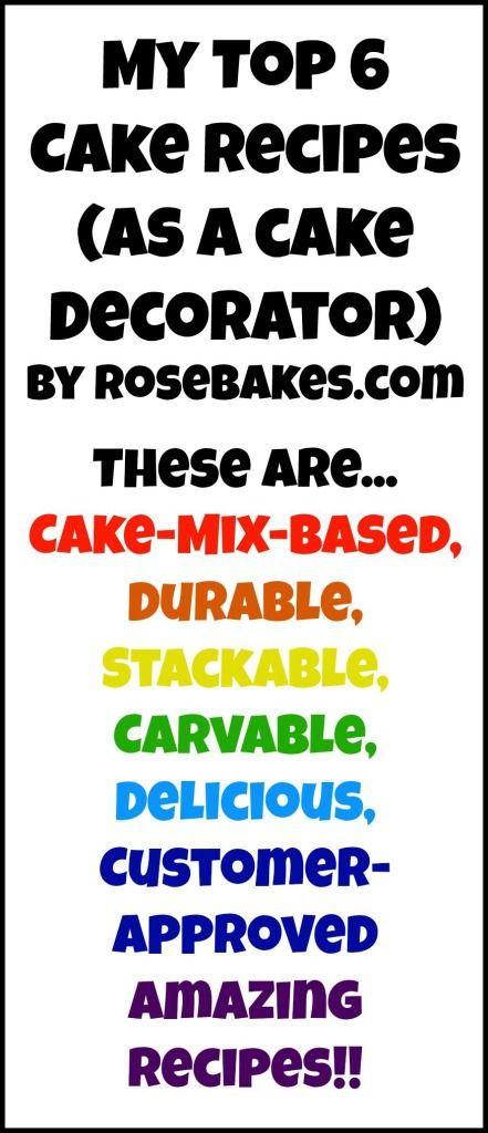 Top 6 Cake Recipes Best Cake Recipes For Decorating, Rose Bakes Recipes, Decorating Cake Recipe, Chocolate Cake Recipe For Decorating, Cake Recipes For Decorating, 6" Cake, 6” Cake, Wedding Cake Recipes, Cake Recipe For Decorating