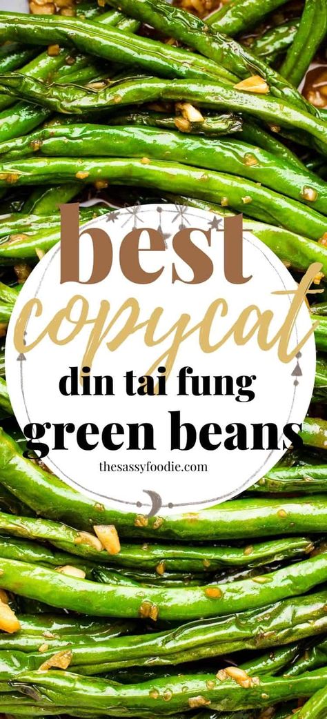 These green beans from the popular dim sum restaurant, Din Tai Fung, have taken over the internet. These Din Tai Fung style garlic green beans are packed with flavour, and savory umami flavour. All you need is an air fryer, and 4 simple ingredients. These green beans will make even your pickiest eater, a veggie lover! Asian Stir Fry Green Beans, Hawaiian Green Beans, Air Fryer Chinese Green Beans, Chinese Restaurant Green Beans, Garlic Green Beans Din Tai Fung, Air Fryer Asian Green Beans, Green Bean Asian Recipes, Din Tai Fung Green Beans Recipe, Asian Green Beans Chinese Style