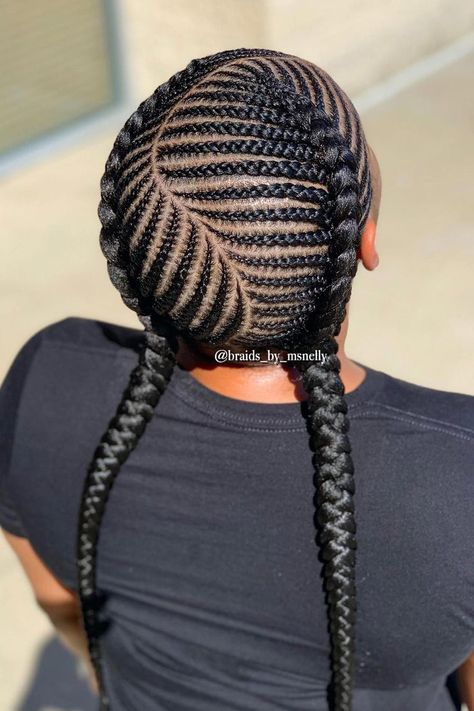 Ghana Weaving All Back Styles, Easy Feed In Braids Hairstyles, 10 Braids Hairstyles, Knot Braids, Olivia Hair, Hair Styles For Ladies, Knot Hairstyles, Latest Hair Braids, Cornrow Styles