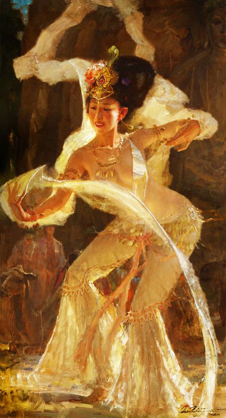 Buddhist Aesthetic, Chinese Dancer, Dancer Art, Master Art, Dunhuang, Ancient Chinese Art, Scantily Clad, Dance Art, Ethereal Art