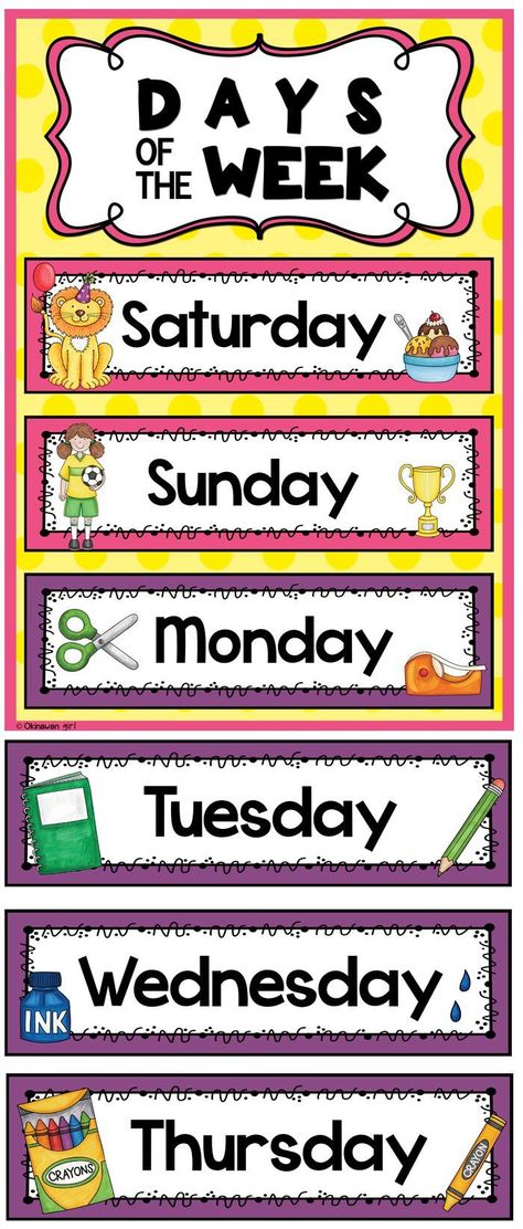 Preschool Charts, English Classroom, English Activities, School Bulletin Boards, Classroom Rules, Days Of The Week, Preschool Classroom, Classroom Posters, A Classroom