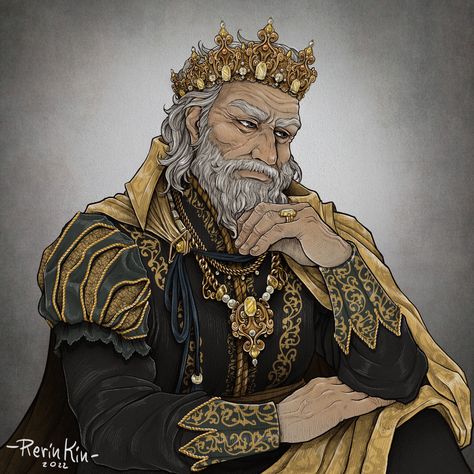 ArtStation - Old King D&D Commission, Rerin Kin Old King Fantasy Art, D D Races, His Clothes, Old King, Oldest Human, Dragon King, Minor Character, King Art, Dnd Art