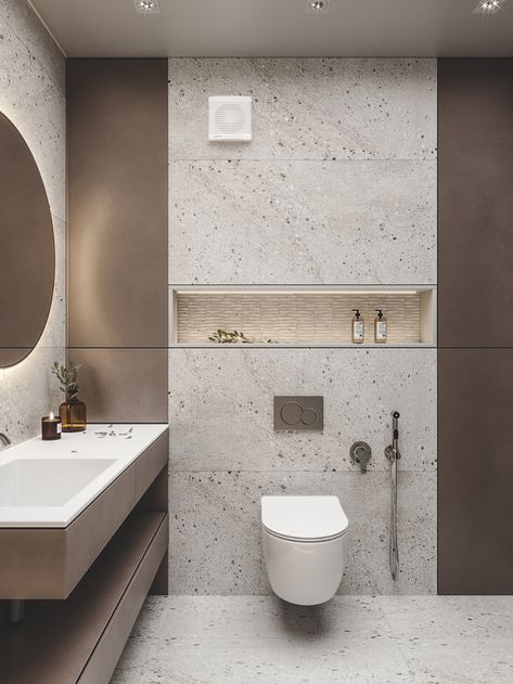 Toilet Tiles Design, Bathroom Wall Tile Design, Toilet And Bathroom Design, Ideas Baños, Restroom Design, Wall Tiles Design, Bathroom Inspiration Modern, Washroom Design, Bathroom Redesign