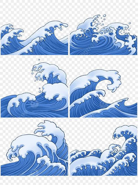 Ocean Waves Illustration, Waves Graphic Design, Waves Illustration, Wave Clipart, Decoration Illustration, Wave Illustration, Waves Vector, Blue Banner, Vector Background Pattern