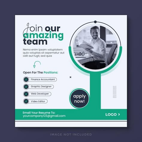 We are hiring job vacancy social media p... | Premium Psd #Freepik #psd #job-vacancy #hiring-template #job-ad #we-are-hiring Job Advertisement Design Social Media, We Are Hiring Creative Ads, We Are Hiring Graphic Designer, Hiring Post Design, Hiring Graphic Designer, Social Media Post Design Ideas, Hiring Graphic, Hiring Template, Testimonial Design