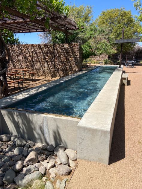 Small Concrete Pool, Cement Pool, Raised Pools, Piscina Rectangular, Pool Landscape Design, Small Pool Design, Small Backyard Landscaping Ideas, Natural Swimming Pools, Piscina Natural