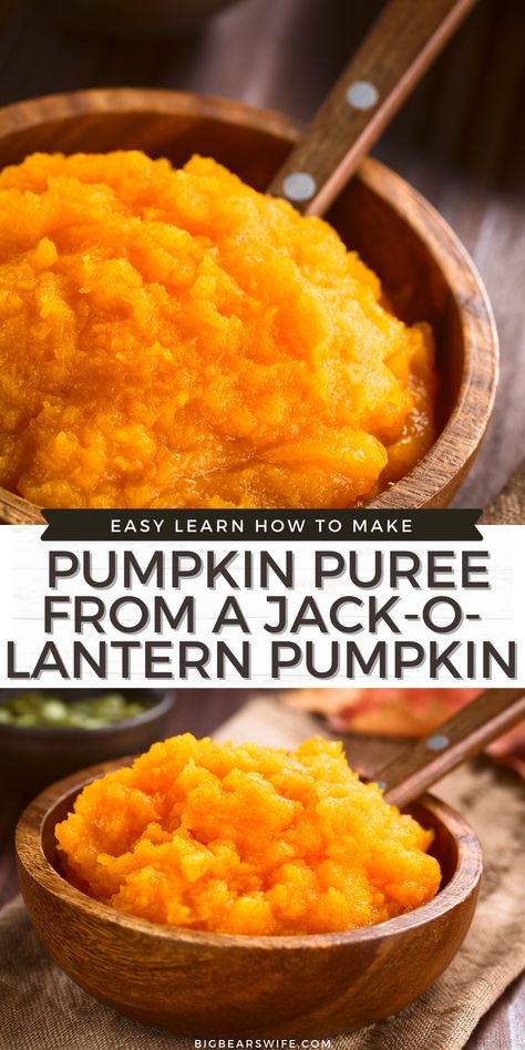 Fresh Pumpkin Puree, Make Pumpkin Puree, Bread Pumpkin, Pumpkin Puree Recipes, Fresh Pumpkin, Pumpkin Desserts, Homemade Pumpkin Puree, Pumpkin Pies, Baking Science