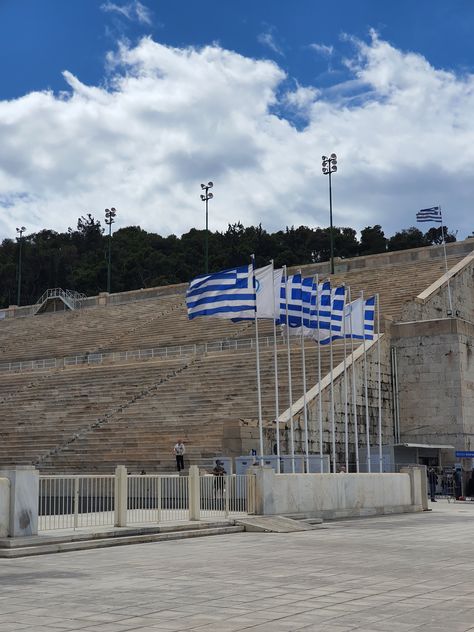 The Panathenaic Stadium or Kallimarmaro is a multi-purpose stadium in Athens, Greece. One of the main historic attractions of Athens, it is the only stadium in the world built entirely of marble Panathenaic Stadium Athens, Panathenaic Stadium, Olympic Stadium, Free Things To Do, Athens Greece, Wonderful Places, Athens, Fun Things To Do, Maine