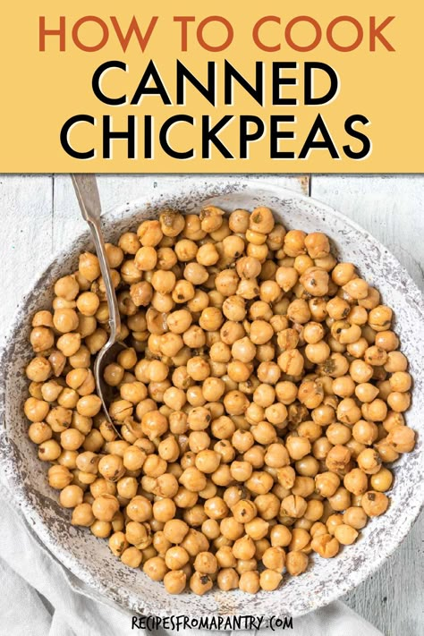 Can Chickpea Recipes, Ways To Cook Chickpeas, How To Cook Canned Chickpeas, Easy Canned Chickpea Recipes, Canned Chickpea Recipes Dinners, How To Cook Chickpeas Canned, How To Cook Garbanzo Beans, Canned Garbanzo Bean Recipes, How To Cook Chickpeas