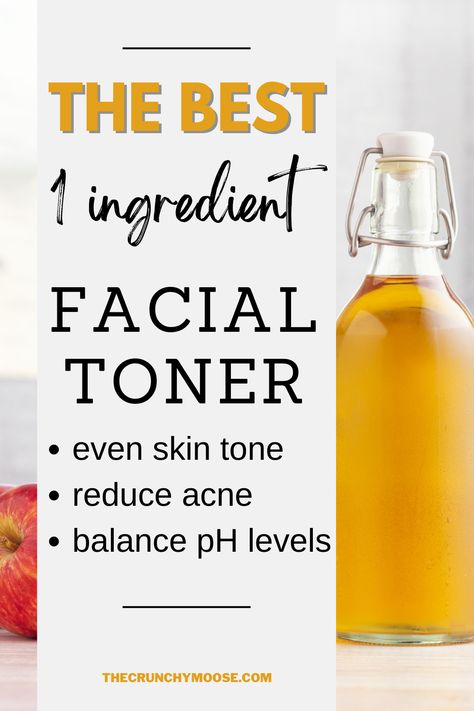 I have been using this all natural & very inexpensive facial toner for over a decade. This was the first DIY beauty product I made and I've been hooked ever since. This toner is super simple, inexpensive, and effective! Natural Facial Toner Recipe, Acv Face Toner Diy, Homemade Facial Toner, Toner Diy Face Skin Care, Acv Toner Diy, Diy Face Toner For Glowing Skin, Homemade Toners For Face, Natural Toner For Face, Diy Toner Face