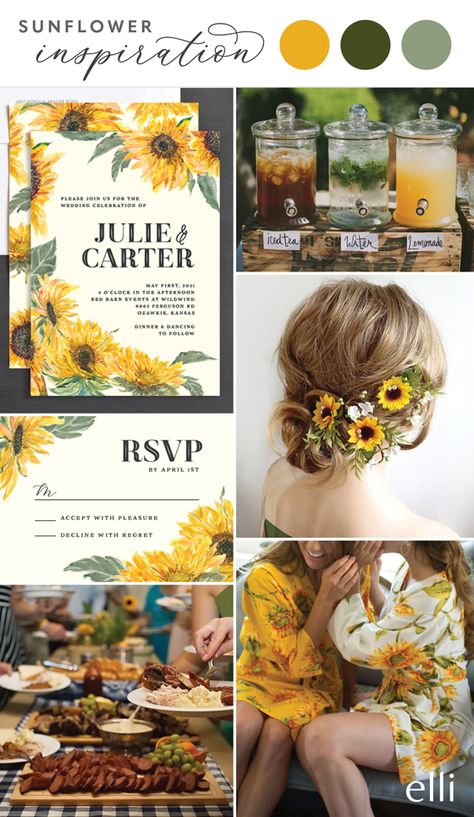 Sunflower Wedding Decorations, Rustic Sunflower Wedding, Sunflower Themed Wedding, Sunflower Wedding Invitations, Spring Wedding Colors, Elegant Watercolor, Rustic Weddings, Laser Cut Wedding, Laser Cut Wedding Invitations