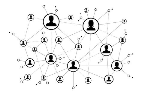 Social network scheme concept people ico... | Premium Vector #Freepik #vector #social-community #community #connect-icon #business-networking Social Media Networking, Networking With People, Community Graphic Design, Networking Aesthetic, System Mapping, Network Aesthetic, Community Icon, People Networking, Business Opportunities Quotes