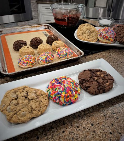 How To Make Cookies Taste Like Bakery, Jumbo Drop Cookies, How To Make Giant Cookies, Large Soft Cookies, Bakery Quality Cookies, Large Stuffed Cookies Recipe, Thick Cookies How To Make, How To Make Big Cookies, Bakery Style Cookies Big