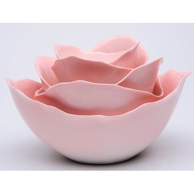 Features:Set of 5 bowlsHand-paintedUnderglazeGreat for any occasionProduct Type: Decorative BowlColor: PinkMaterial: PorcelainMaterial Details: Number of Plates or Bowls Included: 5+Shape: OvalStyle: ModernHoliday / Occasion: No HolidayComes With Stand: NoHanging Hardware Included: NoProduct Care: Hand wash onlyCountry of Origin: ChinaCountry of Origin - Additional Details: DS Primary Product Style: Country / FarmhouseDS Secondary Product Style: Classic FarmhouseDecorative Balls Included: NoNumb Pink Dinnerware, Mom Kitchen, Chip And Dip Sets, Ceramic Bakeware, Pink Bowls, Serving Bowl Set, Flower Bowl, Pink Kitchen, Ceramic Set