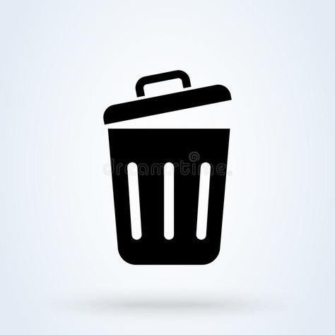 Trash Can, Rubbish Bin. Simple vector modern icon design illustration. Eps #Sponsored , #Ad, #Ad, #Bin, #Trash, #vector, #Simple Trash Logo Design, Trash Can Illustration, Trash Logo, Metaphor Illustration, Trash Icon, Clean Logo, Supreme Wallpaper, Rubbish Bin, Brown Hairstyles