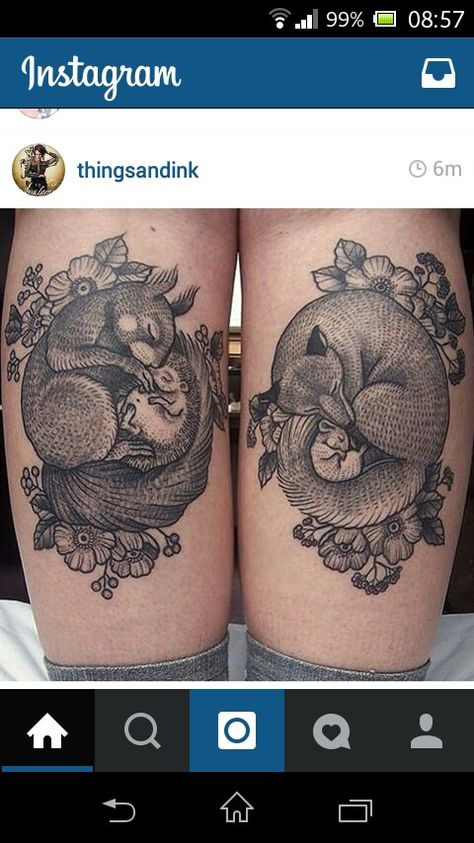 So good, via @thingsandink Fancy Socks, Petit Tattoo, Fox Tattoo, Calf Tattoo, 1 Tattoo, Time Tattoos, Blackwork Tattoo, Love Tattoos, Animal Tattoos