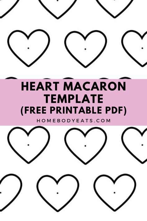 heart macaron piping template. Macaron Piping, Heart Shaped Macarons, Shaped Macarons, Cute Pink Heart, Macaron Template, Strawberry Buttercream, Pink Hearts, A Heart, Macarons