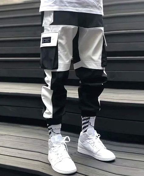 Casual Techwear, Hip Hop Cargo Pants, Mode Harajuku, Harem Pants Hip Hop, Hip Hop Joggers, Harajuku Men, Strap Pants, Hip Hop Pants, Slim Fit Joggers