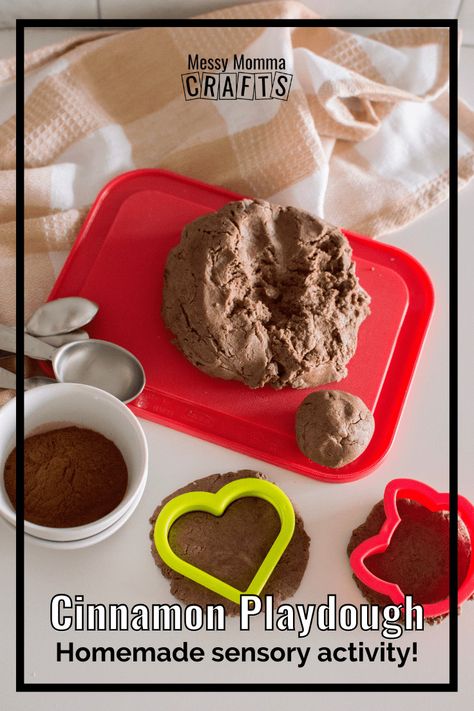 Cinnamon Playdough Recipe, Cinnamon Playdough, Cinnamon Play Dough, Diy Play Dough, Stem Activities Kindergarten, Play Dough Recipe, Homemade Playdough Recipe, Activities Kindergarten, Playdough Recipe