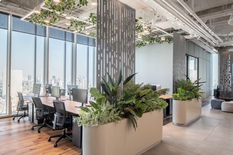 Plant Office Design, Office Design Concepts, Open Concept Office, Open Office Design, Commercial Office Design, Corporate Interior Design, Open Space Office, Office Design Inspiration, Office Interior Design Modern