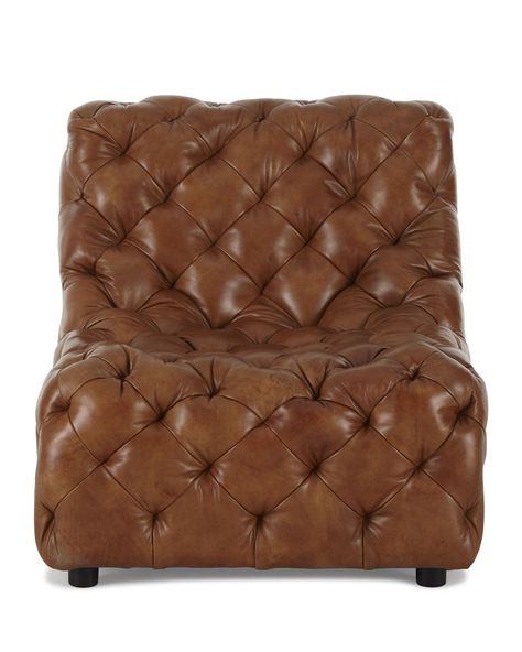 Dunaway Tufted Leather Chair - ELLEDecor.com Upcycled Dining Chairs, Tufted Leather Chair, Wingback Dining Chair, Leather Sofa Chair, Black Leather Chair, Best Leather Sofa, Teal Accent Chair, Wayfair Living Room Chairs, Dining Room Table Chairs