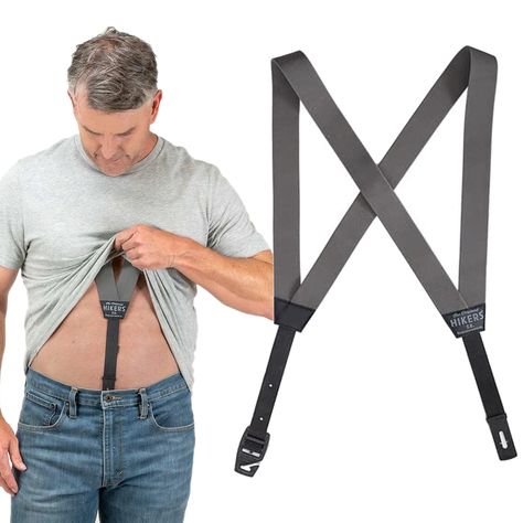 Belt Alternative, New Gadgets For Men, Suspenders For Men, Cool Gadgets For Men, Suspenders For Women, Suspender Pants, Shirt Tucked In, Hair Pulling, Come Undone