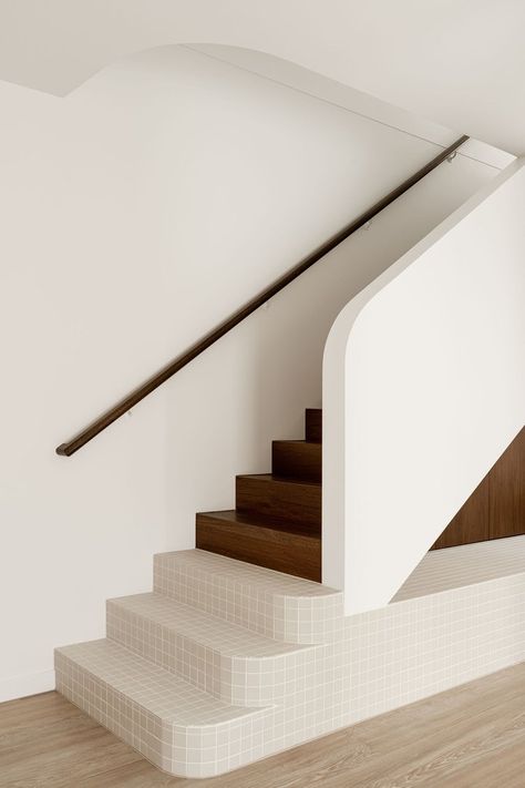 Layà Villas - Villa B — Comma Projects Stairway Decor, Architecture Stairs, Balustrade Design, Warehouse Apartment, Escalier Design, Staircase Ideas, Stairway Design, Stair Case, Mid Modern