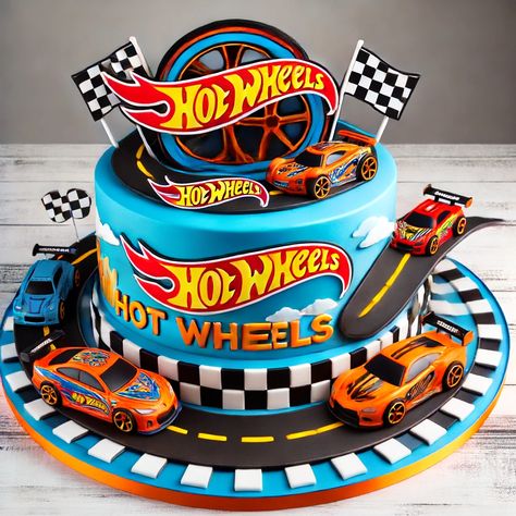 Hot-Wheels-Birthday-Cake-Images-.webp 1024×1024 píxeles Rc Car Birthday Cake, Cake Hot Wheels Birthday, Car Cake Decoration, Hot Wheels Birthday Party Cake, Hot Wheel Cake Ideas, Hot Wheels Bday Party Ideas, Hotwheels Themed Birthday Party, Race Car Birthday Cake Ideas, Hot Wheels Birthday Theme