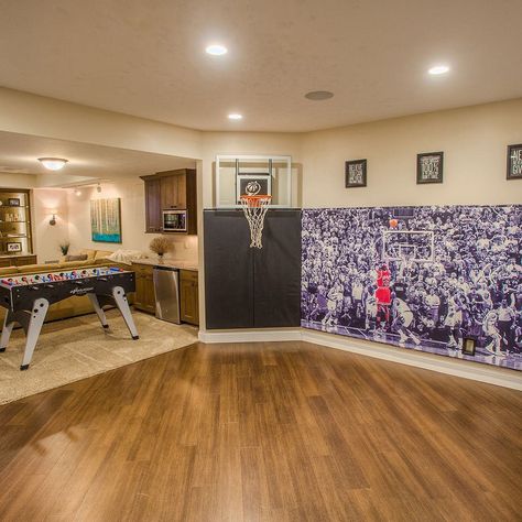 Teen Basement, Basement Gym Ideas, House Basement, Basement Games, Hangout Room, Basement Gym, Basement Finishing, Game Room Basement, West Lafayette