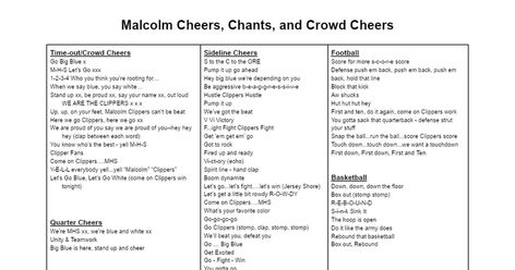 Black Cheers And Chants, Class Chants For Pep Rally, How To Memorize Cheers, Floor Cheers Words Cheerleading, Sideline Cheer Chants Football, Cheer Words For Floor Cheers, Crowd Cheers Cheerleading, Middle School Cheers And Chants, Basketball Cheers And Chants Words