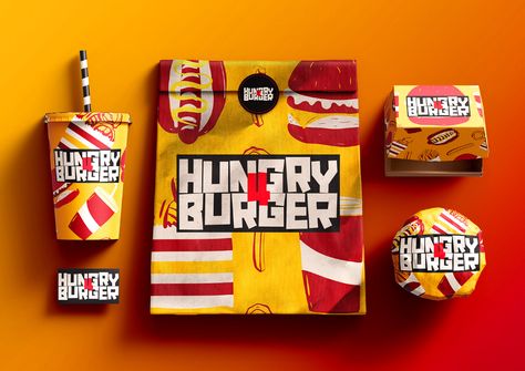 Burger Branding, Burger Packaging, Food Branding, Food Logo Design, Branding Design Packaging, Food Poster Design, Restaurant Logo Design, Restaurant Branding, Food Packaging Design