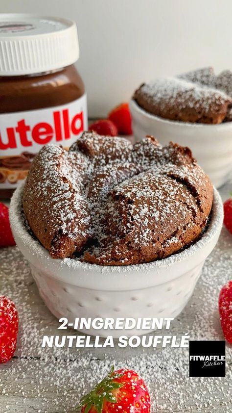 2-INGREDIENT NUTELLA SOUFFLÉ in 2022 | Easy baking recipes desserts, Food videos desserts, Dessert recipes easy Nutty Desserts, Nutella Souffle, Baking Recipes Desserts, Chocolate Dishes, Nutella Recipes, Mug Recipes, Easy Baking Recipes Desserts, Tasty Baking, Sweet Snacks Recipes