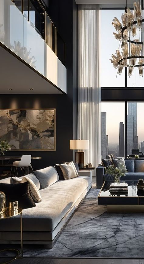 Penthouse Living Room, Media Walls, Wall Art Decor Bedroom, Penthouse Living, Luxury Penthouse, Luxury Living Room Design, Canapé Design, Handcrafted Furniture, Inspire Me Home Decor