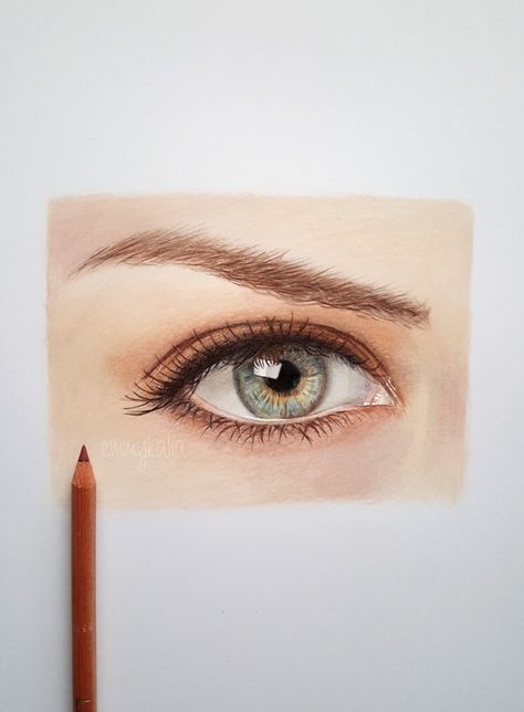 Pencil Sketch Tutorial, Realistic Eye Drawing, Colored Pencil Portrait, Pencil Techniques, Faber Castell Polychromos, Pencil Drawing Tutorials, Realistic Eye, Colored Pencil Techniques, Sketches Tutorial