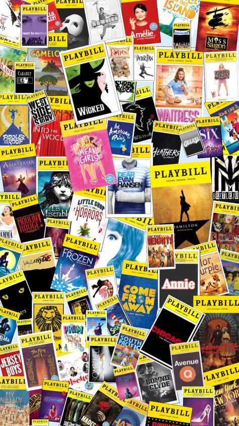 Collages Wallpaper, Musical Theatre Posters, Musical Theatre Humor, Waitress Musical, Musical London, Theater Kid Problems, Musical Wallpaper, Broadway Playbills, Theatre Jokes